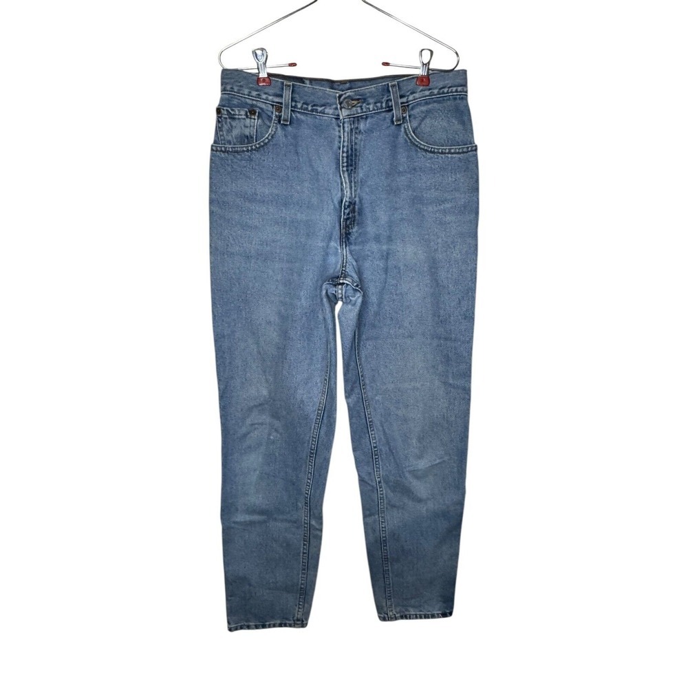 Levi's Womens Jeans 550 Relaxed Fit Tapered‎ Leg Silver Tab Denim Blue 12 Misses